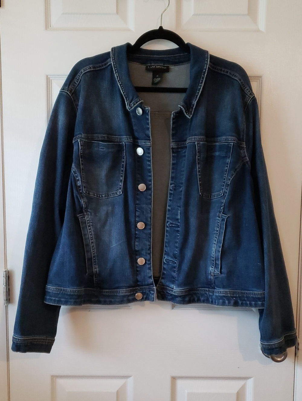 Lane Bryant Dark Blue Denim Jean Jacket - Women's Casual Trucker